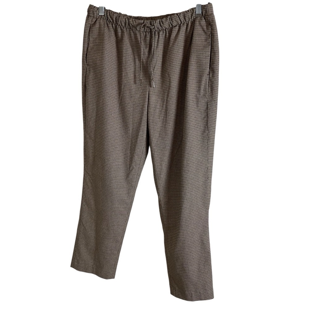 Nicole Miller Women's Brown Plaid Ankle Pants - Size 8 (NWOT) - Picture 10 of 10